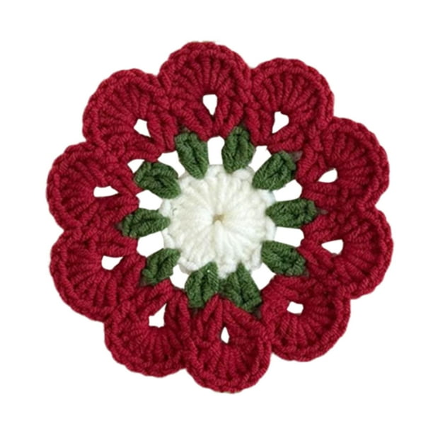 Protección de la mesa de la montaña de crochet hecha a mano Decoraciones del hogar Decoración de la bosque decorativa de la bebida decorativa para