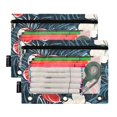thumbnail image 2 of ALAZA 2 Pack Pencil Pouch Flowers Palm Leaf Pencil Case for 3 Ring Binder Clear Window Pencil Bag Organizers, 2 of 6