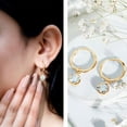 thumbnail image 3 of Rosec Jewels Certified Moissanite Hoop Drop Earrings for Women (2 Carat, 6 mm, D-VS1 Quality) - Bezel Set Earrings with Jewelry Box, 18K Yellow Gold, 3 of 7