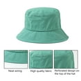 thumbnail image 3 of Sombreros de pescador para mujer, de algodón lavado, plegables, para verano, para playa, para hombre y mujer, con cordones para viajar, 3 of 5
