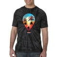 thumbnail image 2 of Wild Bobby, Summer Beach Destination, Streetwear, Tie-Dye Tees, Spiral Black, Medium, 2 of 3