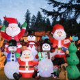 thumbnail image 2 of Árbol de Navidad inflable, muñeco de nieve, Papá Noel, oso grande, muñeco de jengibre, modelo de muñecas, LED incorporado, decoraciones al aire libre, decoración de fiesta de jardín（W-QM0302-2.4M, 2 of 5