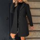 thumbnail image 1 of AUNVITO Women's Solid Color Casual Thick Fleece Coat Stand Collar Lined Button Fur Trim Pockets Warm Winter Long Sleeve Jacket, 1 of 9
