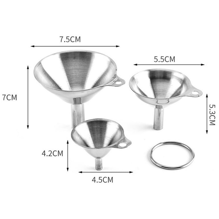 Mini Metal Funnel Kitchen Oil Liquid Funnel Stainless Steel Funnel For  Filling With Pipette Laboratory Tiny