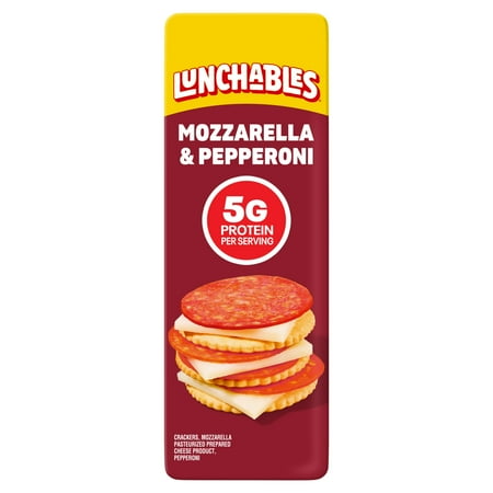 Lunchables Pepperoni and Mozzarella Cracker Stackers Lunchables, 1.3 oz Tray, Refrigerated, Whole