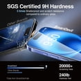 thumbnail image 4 of Protector de pantalla SMARTDEVIL para iPhone 16 Plus, paquete de 3, cristal HD, 4 of 7