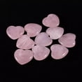 thumbnail image 4 of MATROOY 100pcs Natural Rose Quartz Stone Healing Heart Gemstone for Home Decor 20x6mm, 4 of 5
