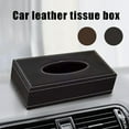 thumbnail image 2 of Household Desktop Faux Leather Solid Color Tissue Paper Napkin Storage Box Case, 2 of 7