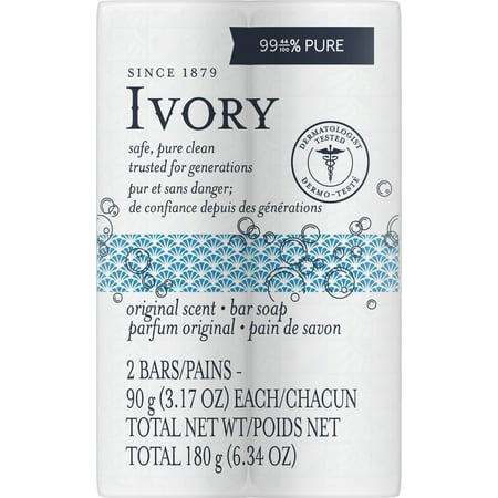 Ivory Bar Soap Original Scent 3.17 oz, 2 count