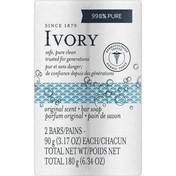Ivory Bar Soap Original Scent 3.17 oz, 2 count