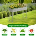 thumbnail image 5 of Elevated Raised Garden Bed, 47.64in Metal Planter Box with Stand for Vegetables, Flowers, Herbs, Fruits – Indoor & Outdoor Gardening Solution for Patio, Balcony, Yard, 5 of 6