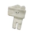 thumbnail image 3 of Calentador de cuello suave Oreja de oso Mantener caliente Cuello grueso Chal Bufanda a prueba para niños Niñas Montar Casual Clima frío Blanco Hugo bufanda de invierno, 3 of 10