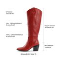 thumbnail image 4 of DREAM PAIRS Botas Vaqueras para Mujer Hasta Las Rodilla, Cowboy Boots Mujer Con Tacón, 4 of 7