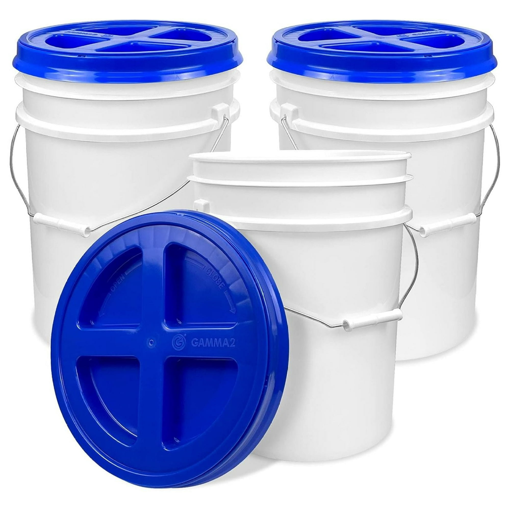 Lot De 62 Couvercles Pour Seau 3,5 Et 5 Gallons - Plastique Durable Sans BPA, Noir