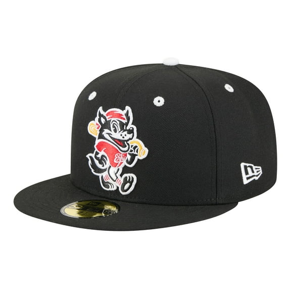 Men's-New Era Black Erie SeaWolves Theme Nights 59FIFTY Fitted Hat
