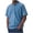 Light Blue, variant on Man Dressy Casual Man Casual Solid-Color Button Open and Close Vintage Short Sleeve Lapel Blouse Shirt Top Light Blue XXL