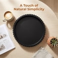 thumbnail image 5 of 12 Inch Decorative Tray for Coffee Table, Black Wooden Round Tray for Kitchen Counter & Living Room Home Decor, 5 of 7