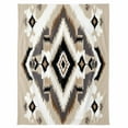 thumbnail image 7 of Abstract Weaving Pattern Flannel Blanket for Bed,Travel and Camping, Ethnic Style Retro Brown White Super Soft Cozy Blanket for All Seasons 40"x50", 7 of 7