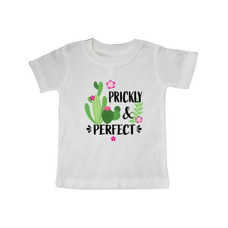 

Inktastic Cactus Prickly and Perfect with Pink Flowers Gift Baby Boy or Baby Girl T-Shirt