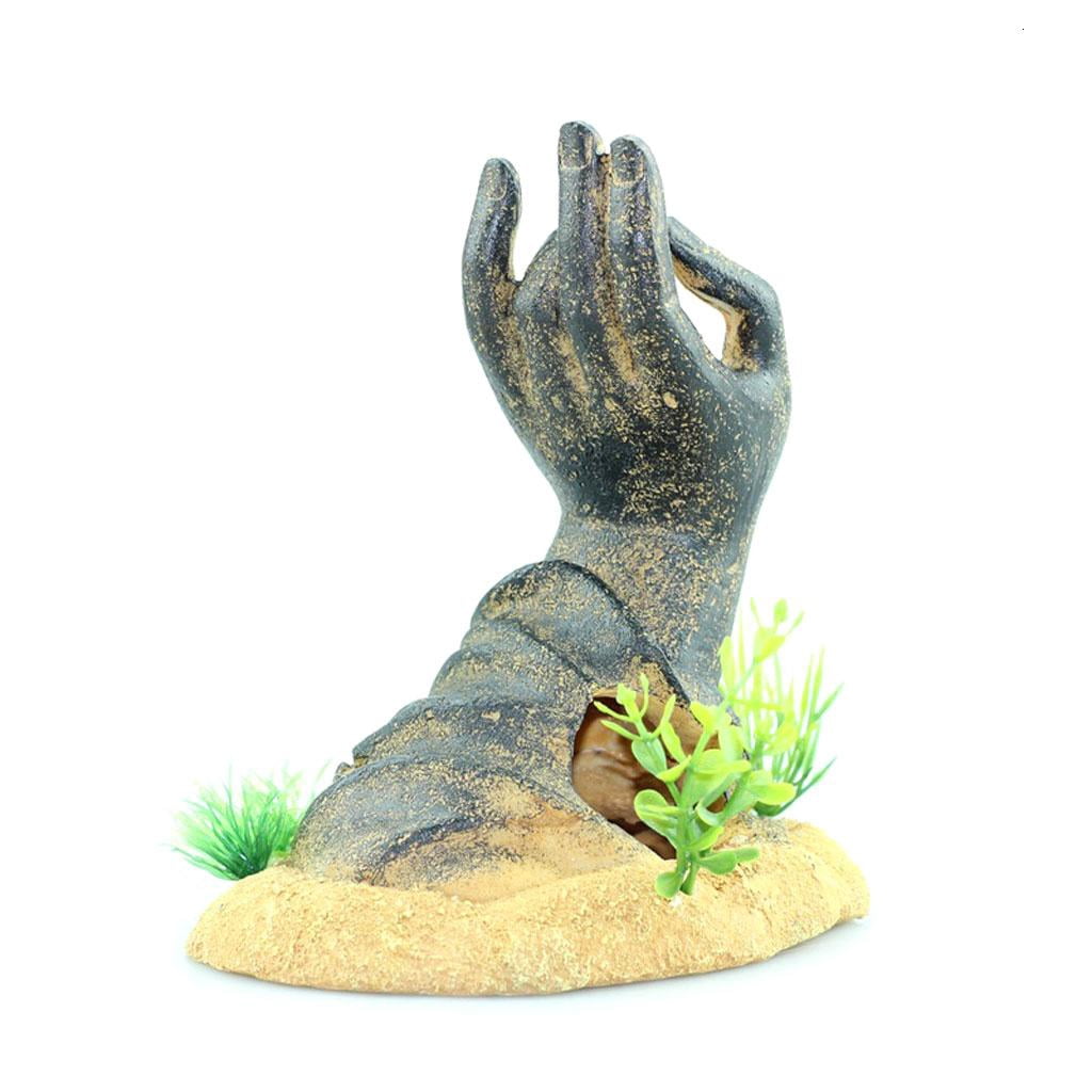 Fish for Decoration Aquarium Ornament Aquatic Pets Shelter Guanyin Hand Statue Betta Fish Hiding
