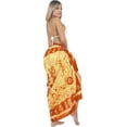 thumbnail image 3 of HAPPY BAY Women's Bikini Wraps Beach Wrap Sarong Cover up Skirt Bathing suit Swimsuit Cover Ups for Swimwear Women One Size Hula Dancer, Orange, 3 of 4