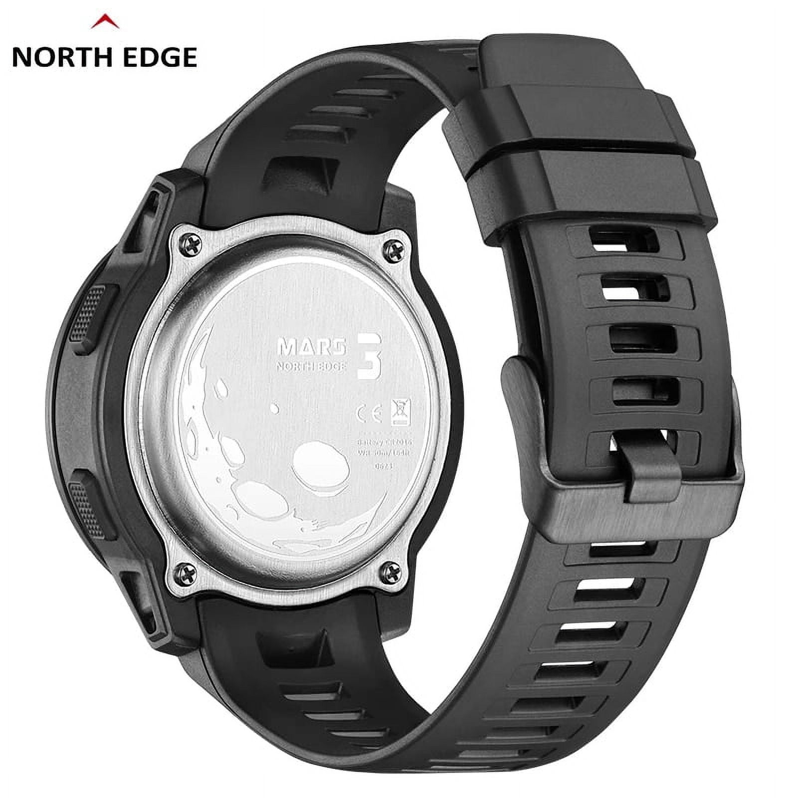 Mars 3 Men s Military Watch Digital Carbon Fiber Case For Man Waterproof 50M Sports Watches World Time LED Wristwatch Black 0 Walmart