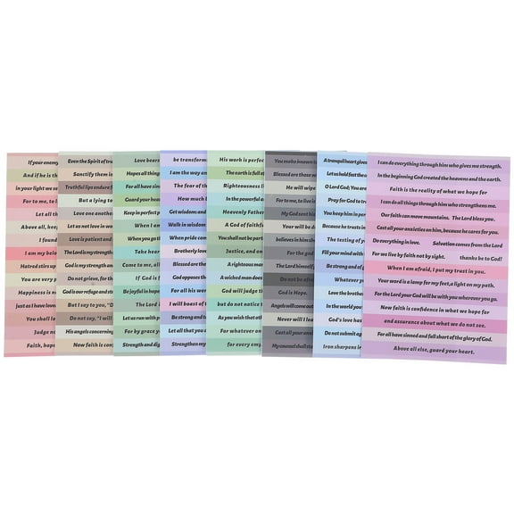 LOLIPPYY 8 Sheets Bible Quote Stickers for Journaling and Planners, Multi-Functional English Bible Verse Stickers