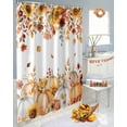 thumbnail image 5 of Orange Fall Shower Curtain Set ，Waterproof Fabric Shower Curtains Thanksgiving Pumpkins Sunflower Maple Leaf Shower Curtains for Bathroom,Bathroom Decor 36"x72", 5 of 7