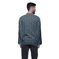 thumbnail image 4 of Atasi Chemise Kurta en Coton à Patte de Boutonnage pour Hommes Imprimée Courte Décontractée, 4 of 5