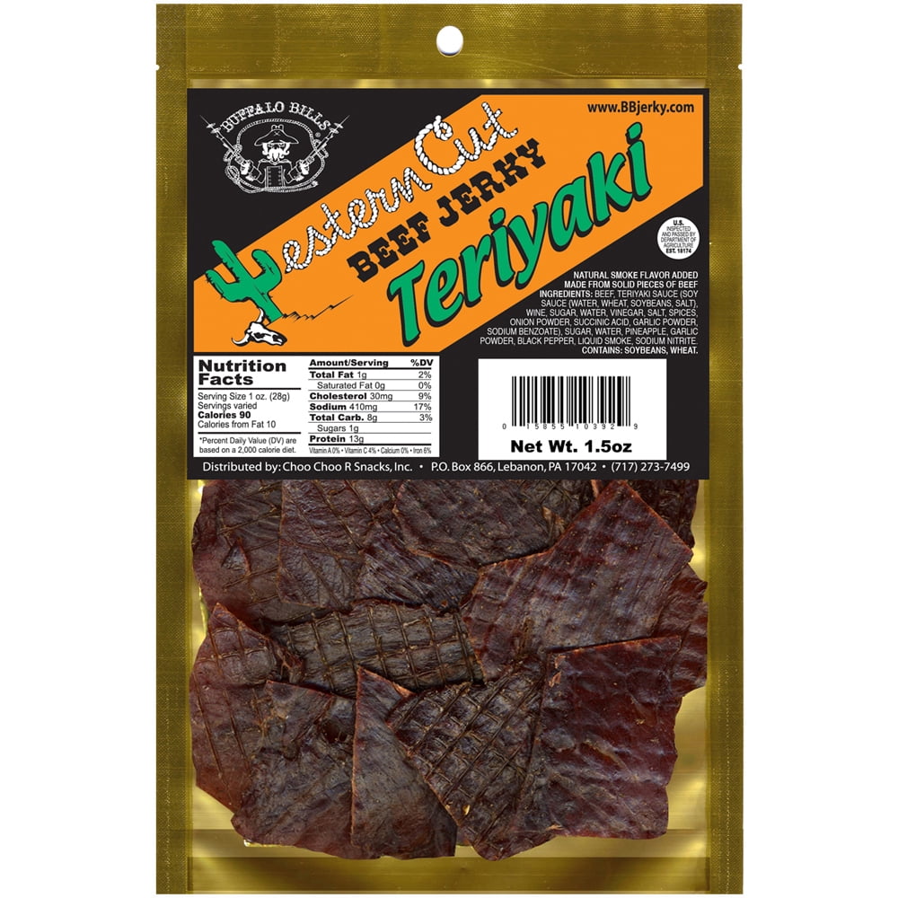 Buffalo Bills 1.5oz Western Cut Teriyaki Beef Jerky – Ten 1.5oz Packs
