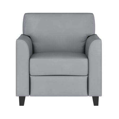 Flash Furniture - Hercules Diplomat Series LeatherSoft Chair with Clean Line Stitched Frame - Gray