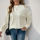 thumbnail image 4 of Tops sin mangas,Sudadera con capucha bordada para mujer, manga larga, texturizada, mezcla de poliéster, ropa informal para estar en casa, sopatenor, 4 of 8