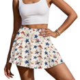 thumbnail image 3 of HELLHERO Built-in Shorts Tennis Skirt for Daily Wear Party, Star Pattern Design Polyester Spandex Blend 2 Side Pockets Tennis Skirts High Waisted, 3 of 9