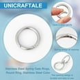 thumbnail image 5 of 3Pcs 30mm Spring Gate Rings 316 Stainless Steel Snap Clasps Round Carabiner Clips Snap Hooks Metal Spring Keyring Buckle Clasps for Bag Purse Shoulder Strap Key Chains, 5 of 6