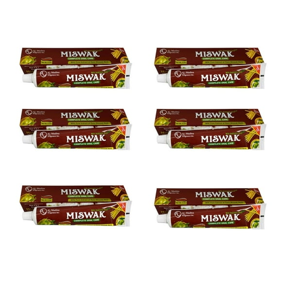 Pack of 4- Organic Miswak Moringa 10 in 1- Clove, Propolis, Myrrh, Black Seed, Fennel Seed, Babool, Cinnamon, Licorice Toothpaste Fluoride Free 7.05 oz