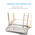 thumbnail image 2 of Parrot Bird Stand Solid Wood Zanthoxylum Wood Shelf Playground Platform Hand Bird Stand Bird Supplies, 2 of 7