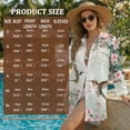 thumbnail image 7 of Xixirimido Cherry Blossom Hummingbirds Print Women's Lightweight Beach Cover Up Long Sleeve Button Down Shirt Dress Swimsuit Cover Up with Pocket & Side Slits, Size L, 7 of 7