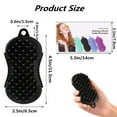 thumbnail image 5 of Hair Scalp Massager Integrated Design Silicone Shampoo Dandruff Shower Neck Brush Gentle Bath Body Head Scrubber Exfoliating Premium Wet And Dry Easy to Clean Hair Care Product for Women & Men(black), 5 of 7