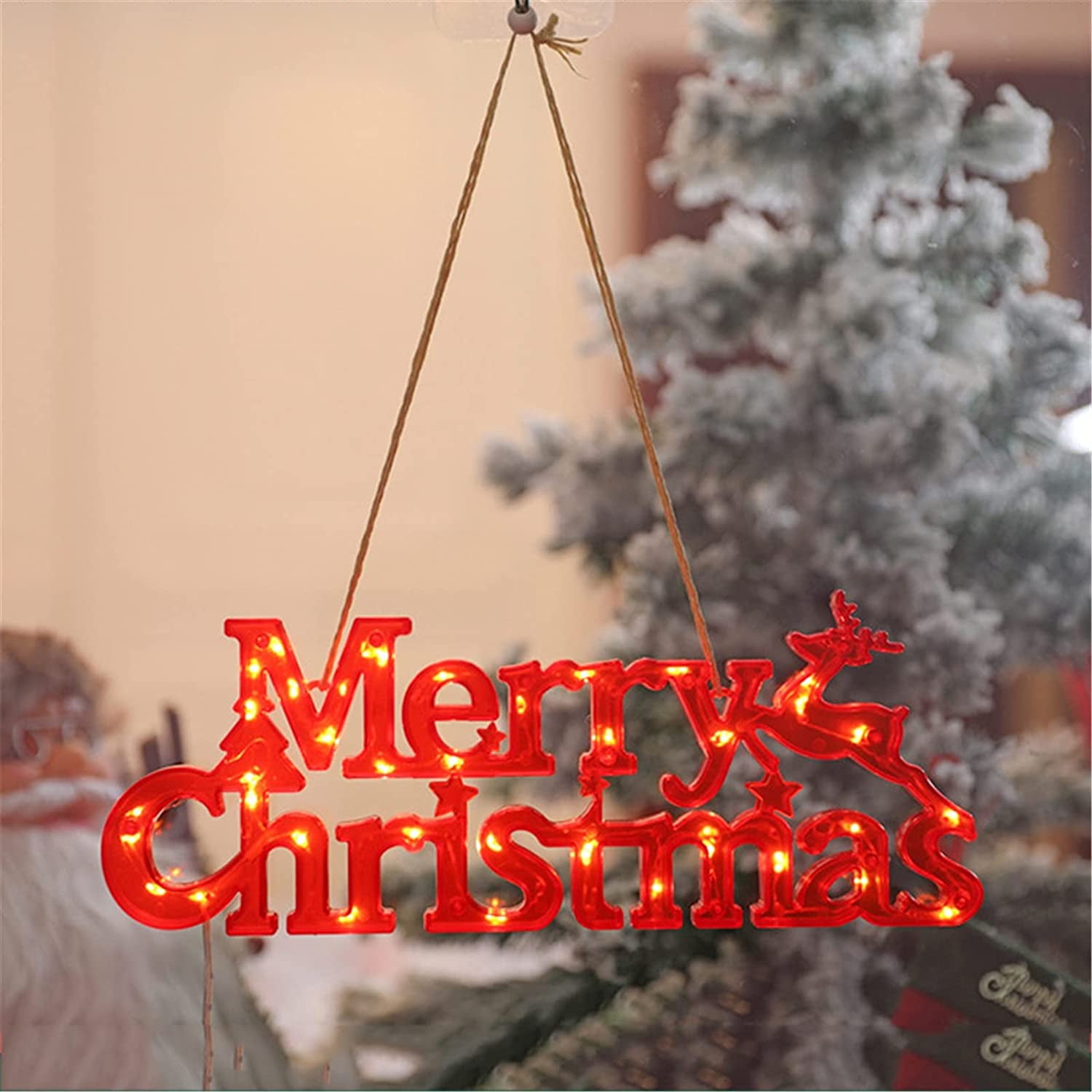 Christmas Xmas Wooden Letter Hanging Ornaments Tree Decor Home Party Festival 
