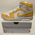 thumbnail image 1 of Ni - ke Jordan 1 Mid White University Gold Women’s Size 10.5 = Men Size 9 New BQ6472-117, 1 of 5