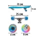 thumbnail image 2 of Patineta Waveboard Esqueletón 3 Ruedas Azul Con Casco LAVIGA Protecciones Plástico Alta Resistencia, 2 of 5