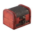 thumbnail image 6 of linyes Wooden Treasure Chest Jewelry Box Vintage storage wooden box Trinket gift box, 6 of 10