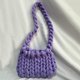 thumbnail image 3 of Bolso de mensajero para mujer Bolso de mano suave tejido a mano tejido sólido (púrpura), 3 of 4