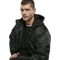 thumbnail image 6 of Brandit MA-1 Hooded Bomber Jacket - Black with Black Hood, Outdoors Wear Jacket (XL), 6 of 9