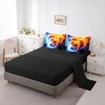 thumbnail image 5 of Erosebridal Sport Soccer Flame Twin Bedding Sets 7-Piece for Boys,Ball Gamer Bedding Comforter Set for Kids Teens,Black Reversible,Microfiber Bedroom Decor, 5 of 6