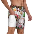 thumbnail image 3 of Balery Christmas Gingerbread Cookies Mens Swim Trunks Swim Shorts for Men Quick Dry Inseam Beach Shorts with Compression Liner Pocket-Medium, 3 of 9