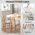thumbnail image 3 of Fundas impermeables para asiento de silla Searchi, paquete de 4 unidades, beige y azul, 3 of 7