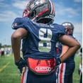 thumbnail image 4 of Battle Sports Adult Chrome Protective Football Back Plate - Red, 4 of 5