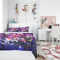 thumbnail image 1 of Designart 'Abstract Floral Design with Dove' Modern & Contemporary Bedding Set - Duvet Cover & Shams, 1 of 4