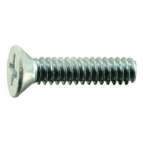 #6-32 x 5/8" White Head Zinc Phillips Flat Head Machine Screws (30 pcs.)